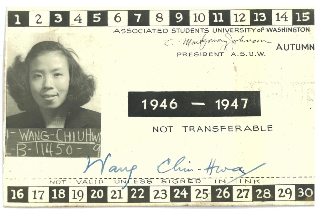 Wang Chiu-Hwa student ID from UW