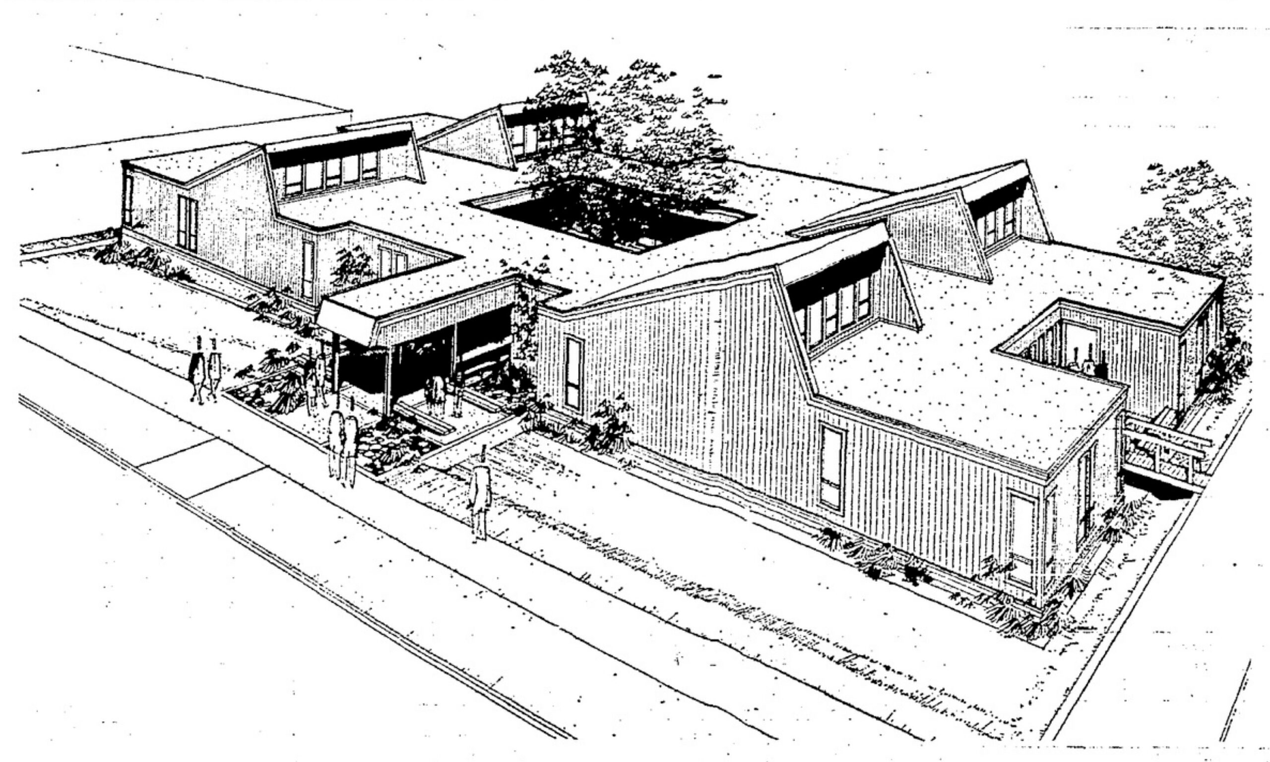 University of Washington Ethnic Cultural Center Rendering, 1970, Courtesy Seattle Times