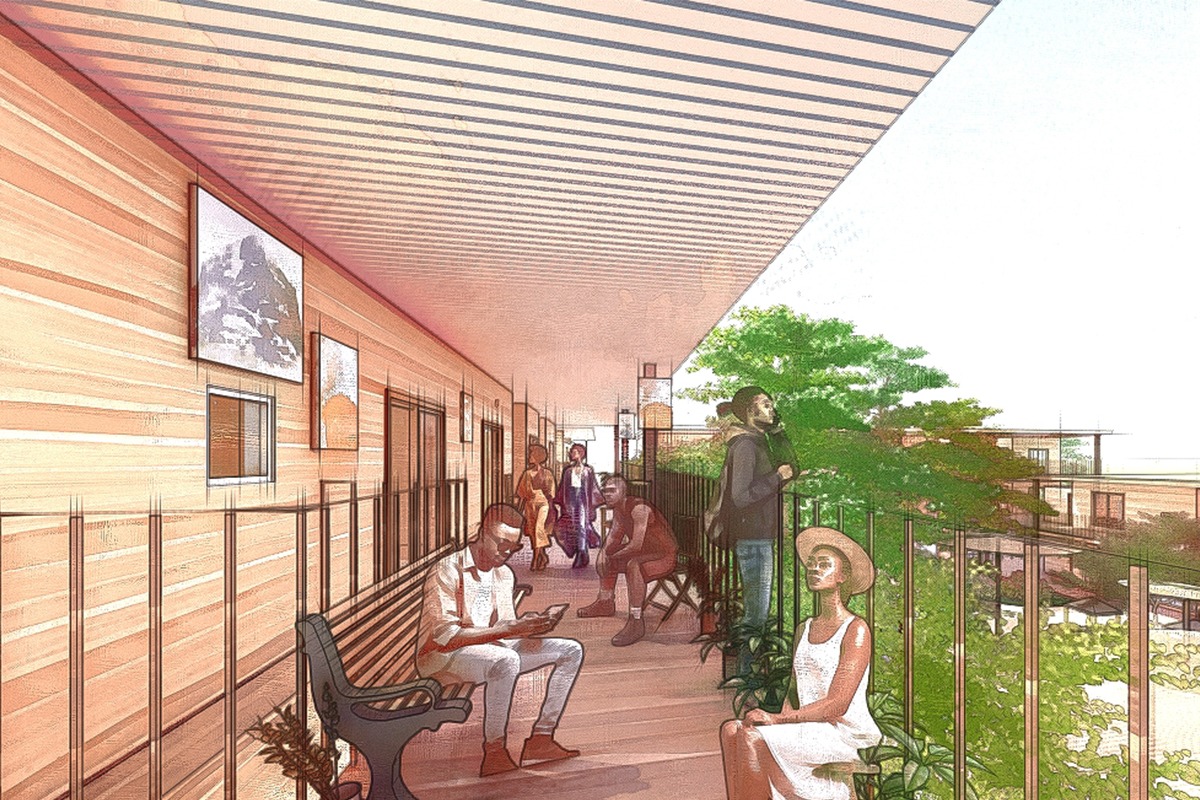 Sunu Kerr Living Walkway - Level 2 Perspective