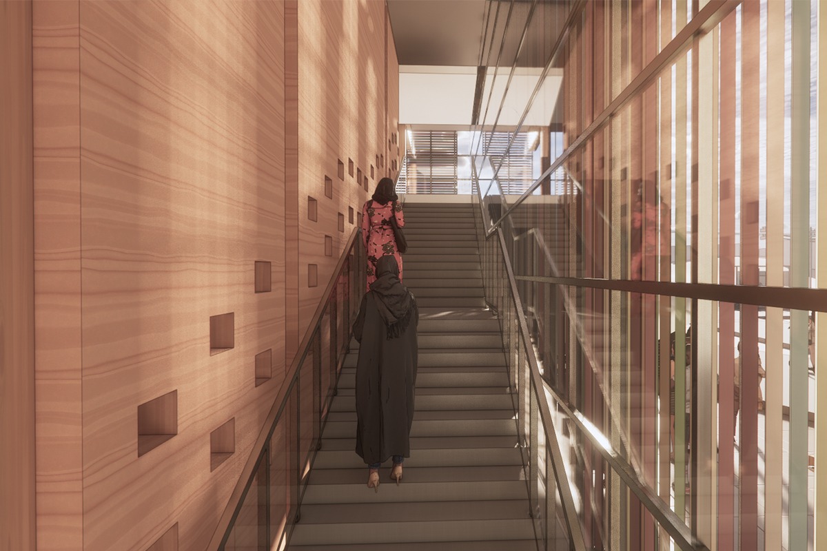 COMMISSARY KITCHEN - Stair Render