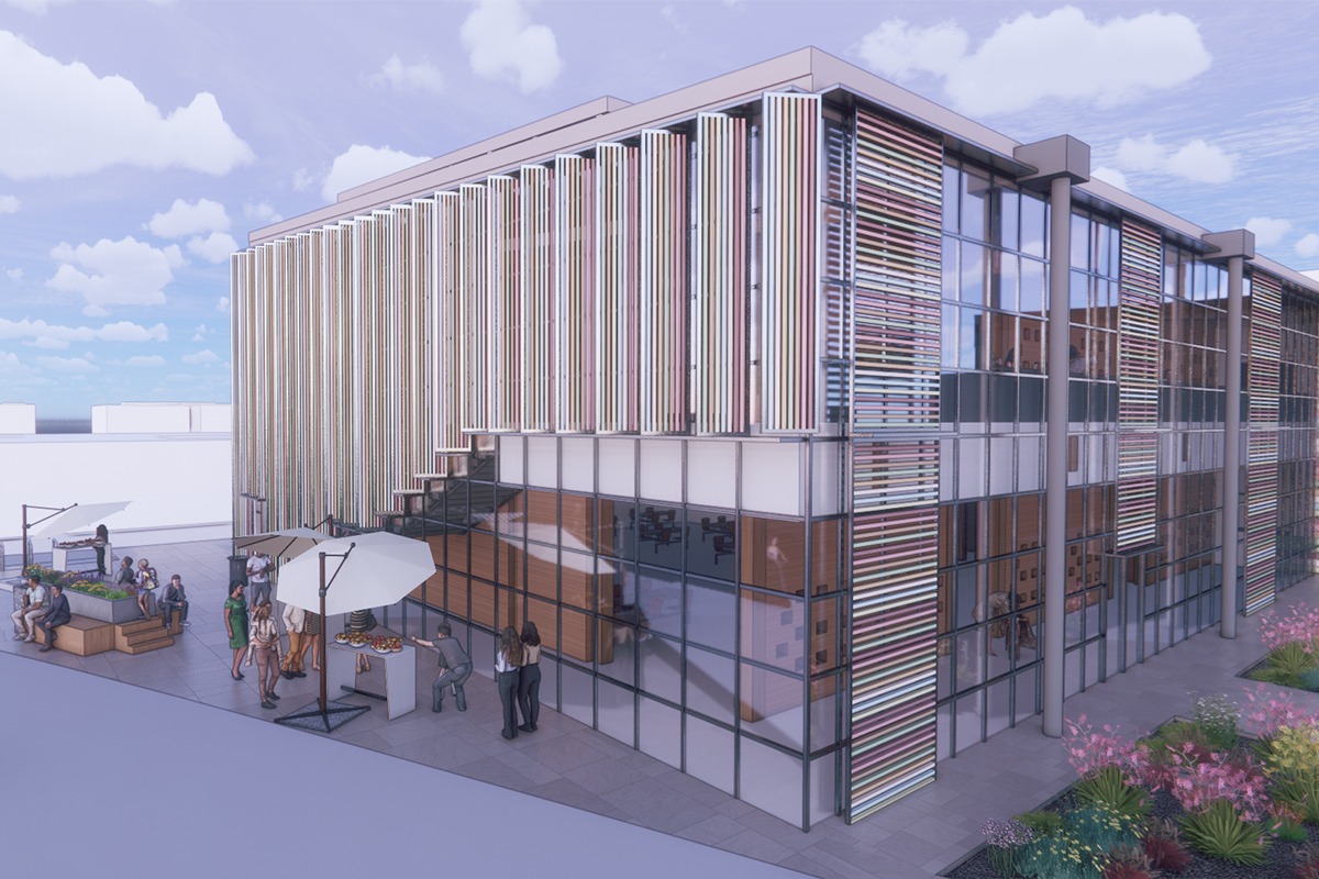 COMMISSARY KITCHEN - West and South Facade