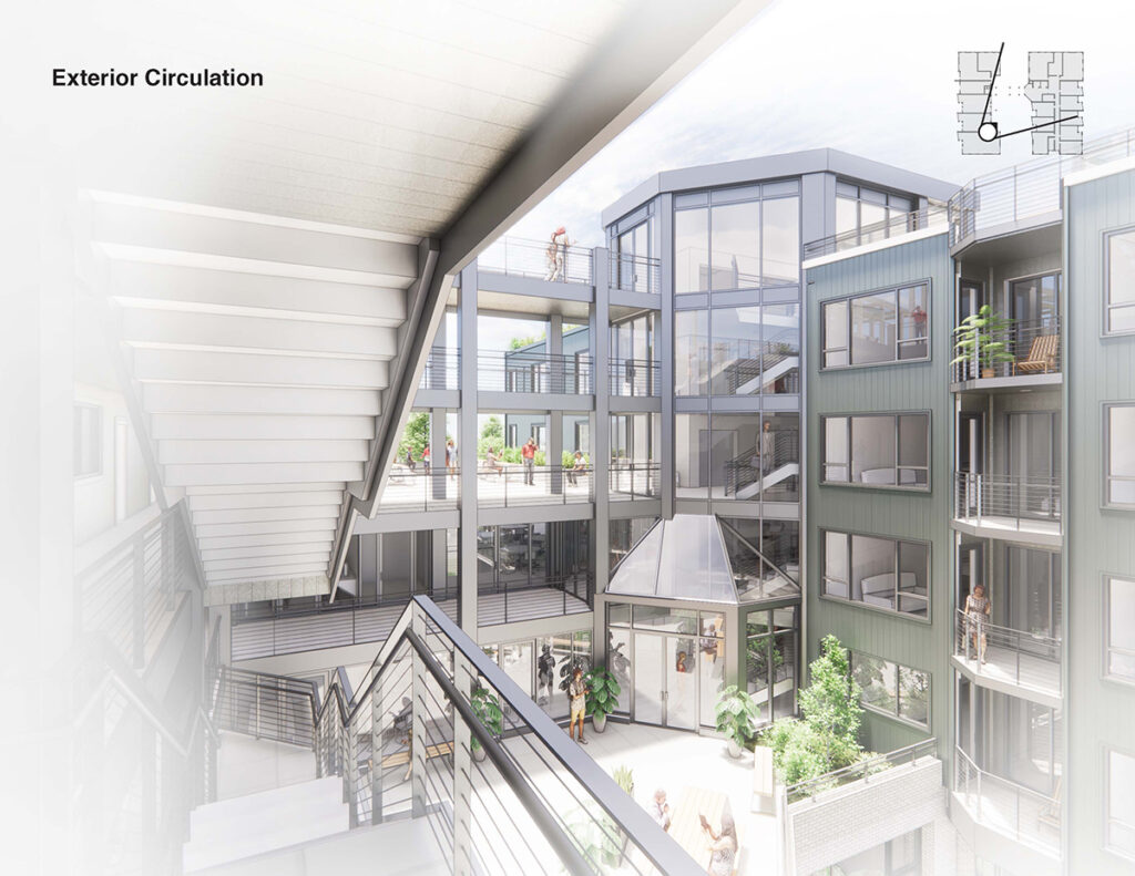 Cascade Community Presentation _ Exterior Circulation Perspective