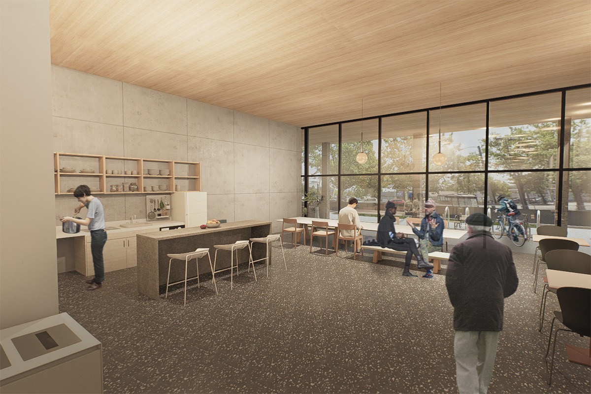 COMMUNITY KITCHEN PERSPECTIVE RENDERING