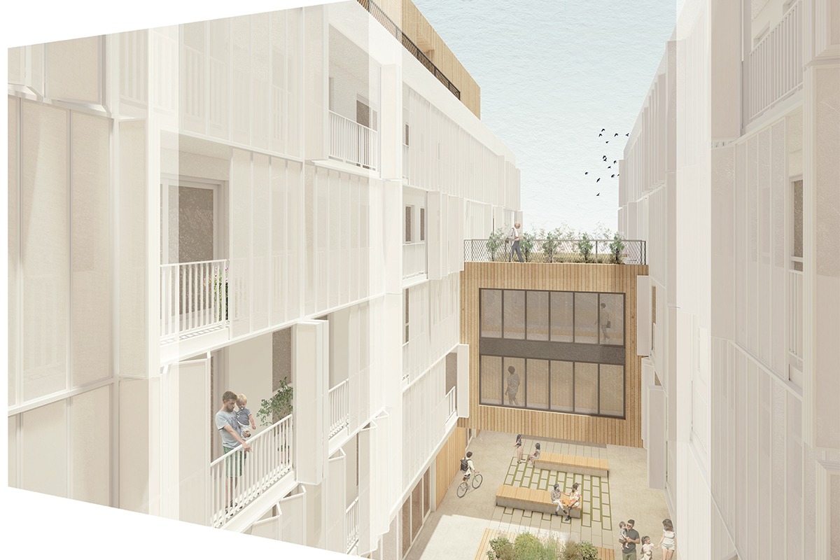 View Overlooking Courtyard Perspective - Sam Hernandez