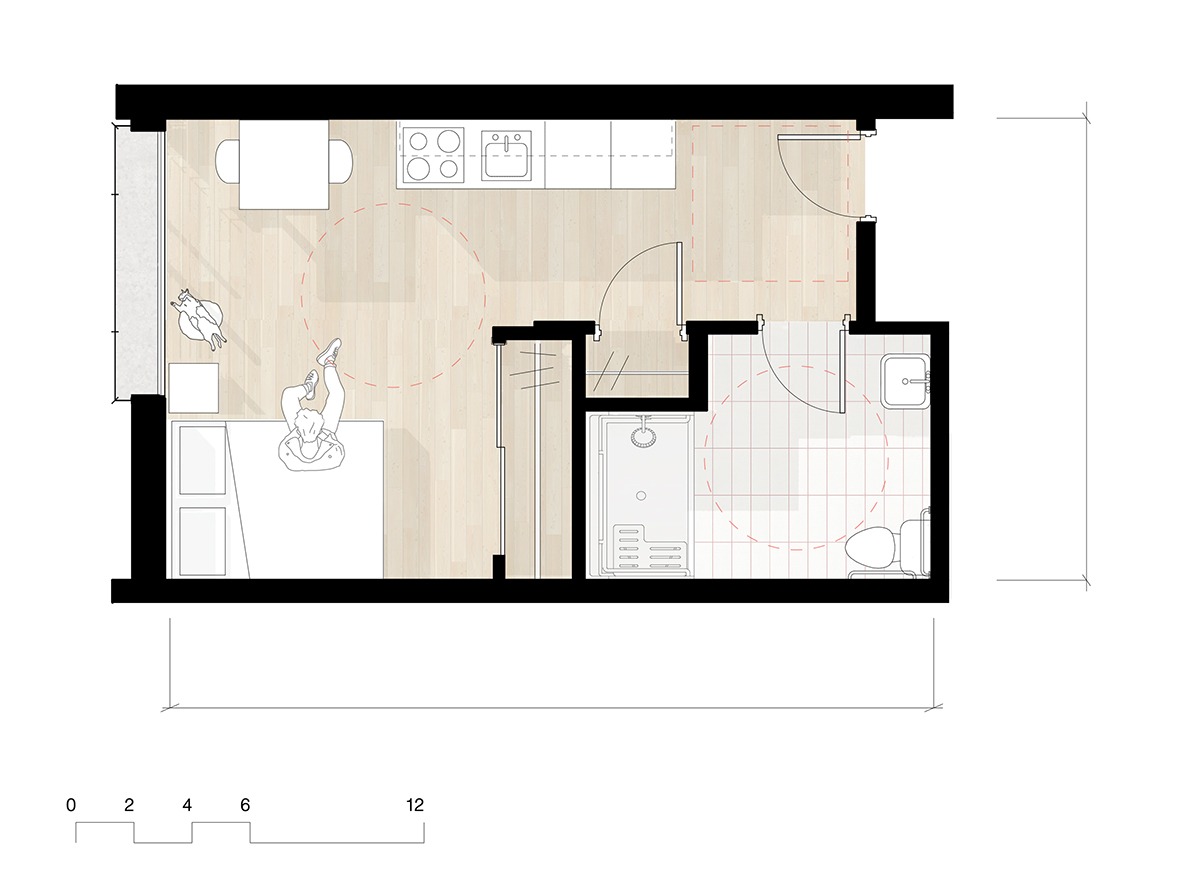 rendered unit plan W ADA