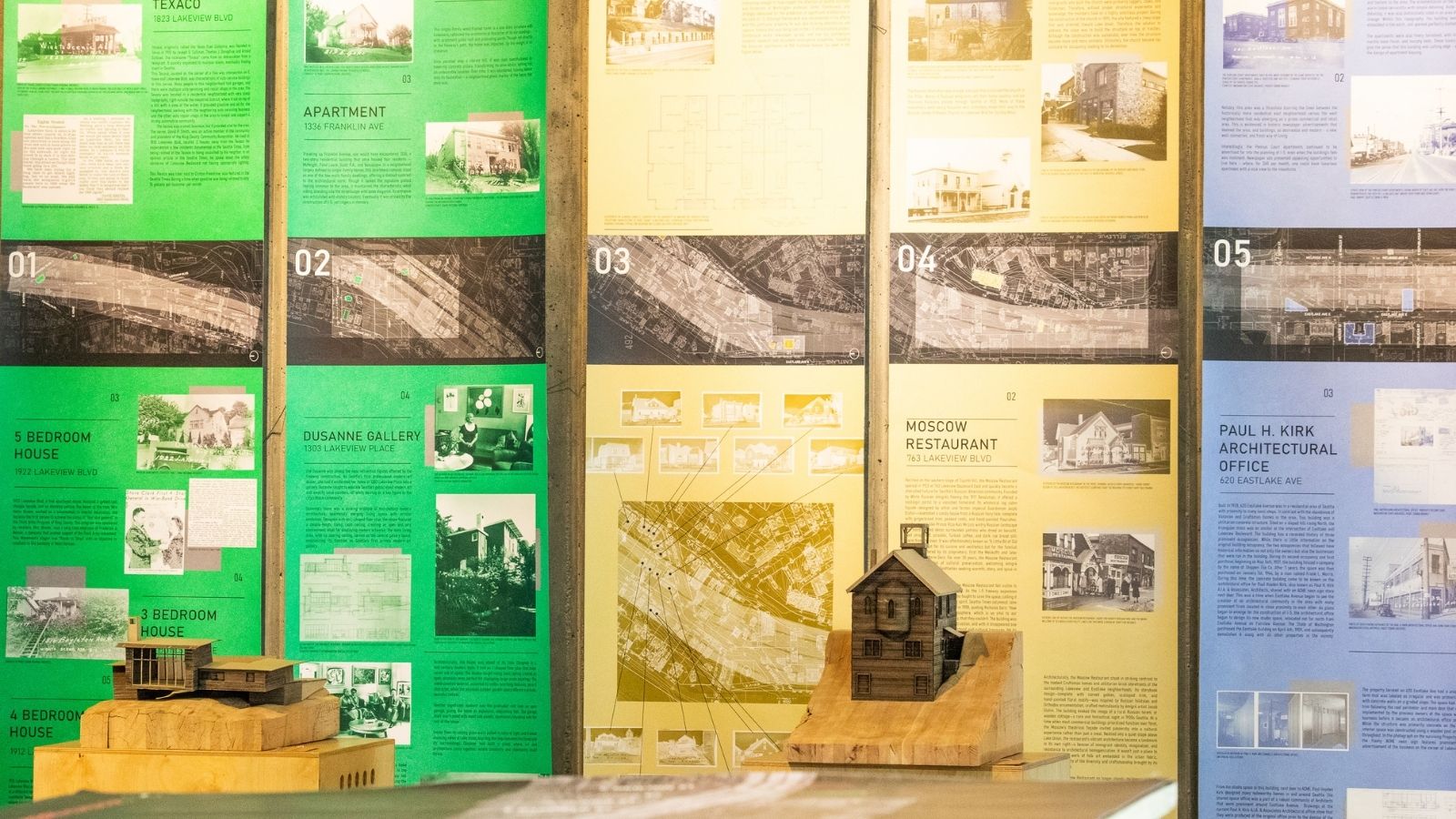 CITY ERASED exhibition mapping Seattle neighborhoods