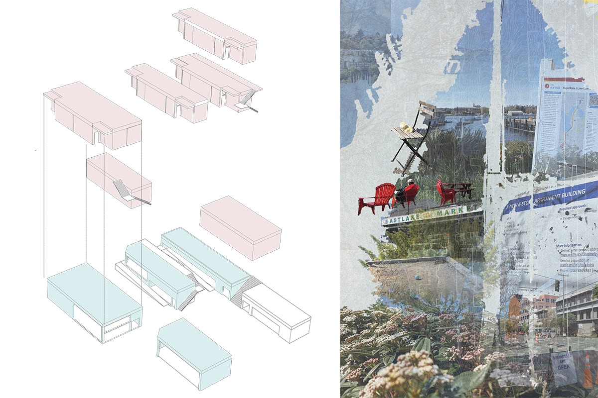 EASTLAKE- Community Trust Axonometric Exploded and Collage